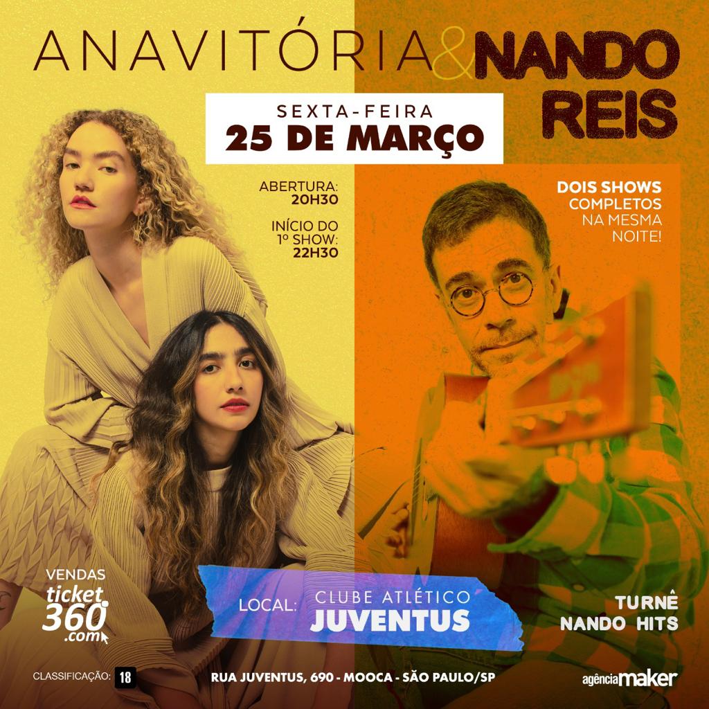 Shows Ana Vitória e Nando Reis