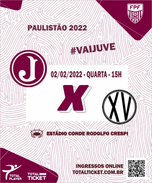 Ingressos Juventus x XV de Piracicaba - 3ª Rodada do Paulista A2 2022