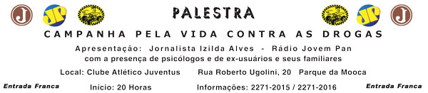 Campanha pela vida contra as drogas