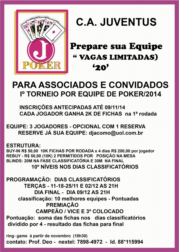1º Torneio de Poker Por Equipes