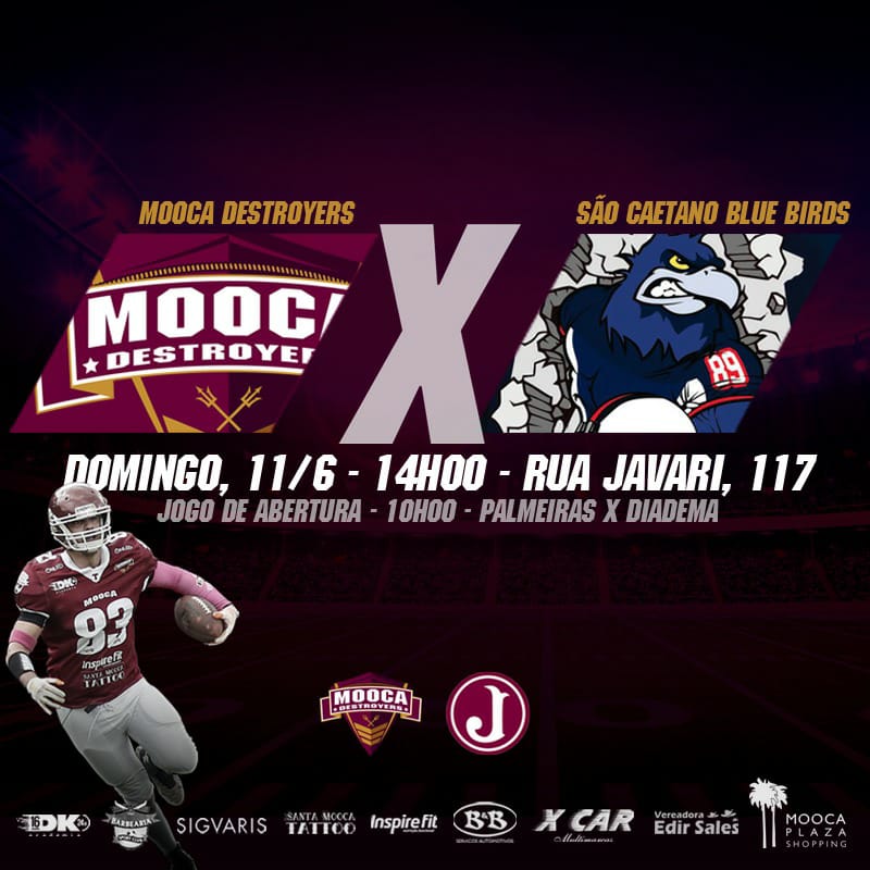 Mooca Destroyers enfrenta Blue Birds São Caetano na Javari