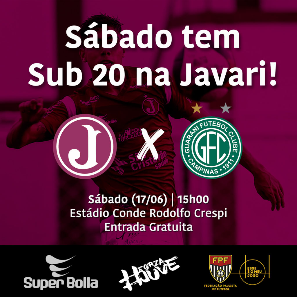 Juventus enfrenta o Guarani no Paulista Sub 20