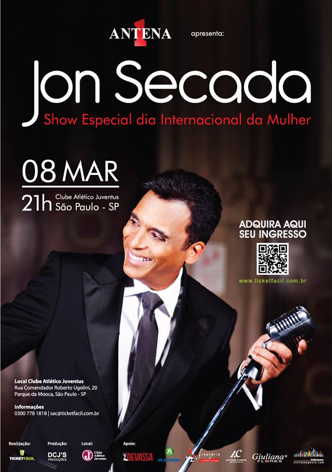 Jon Secada – Show Especial Dia Internacional da Mulher
