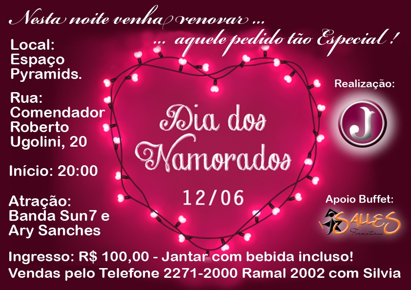 Ingressos esgotados para o Dia dos Namorados