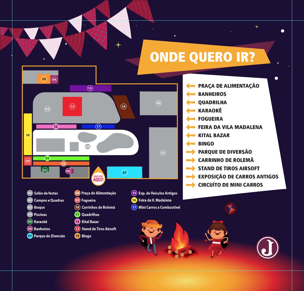 Mapa da Festa Julina