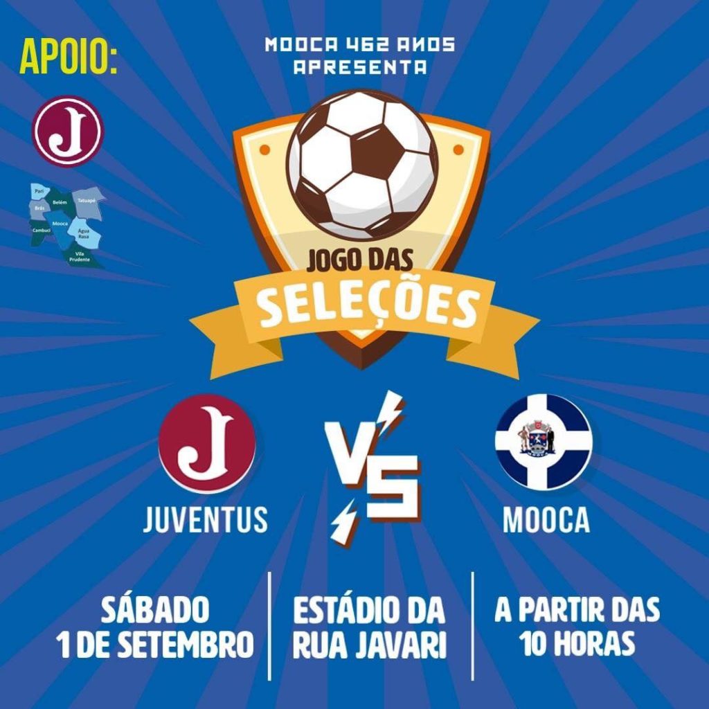 Jogo das Seleções celebra aniversário da Mooca