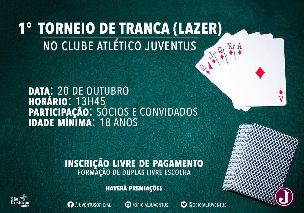 Confira o balanço do 1º Torneio de Tranca