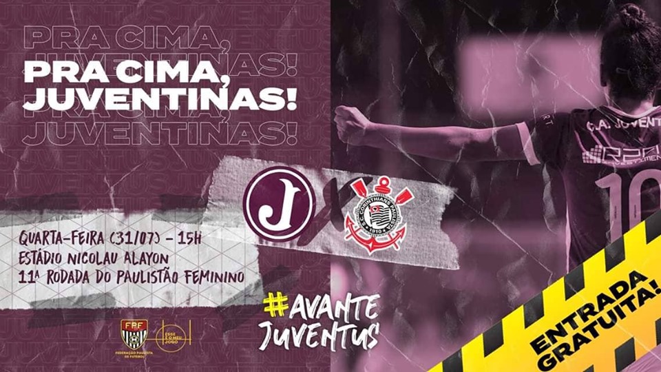 Juventus x Corinthians – 1ª rodada da 2ª fase do Paulista Feminino