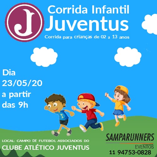 Juventus e Samparunners promovem Corrida Infantil em Maio