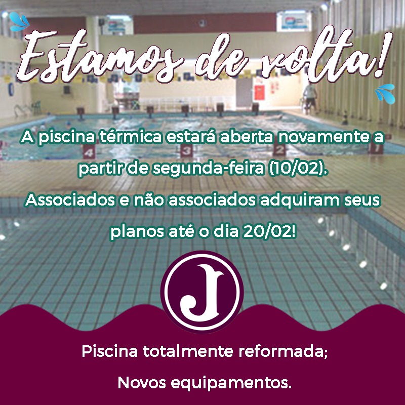 Piscina Térmica será reaberta com Novos Equipamentos
