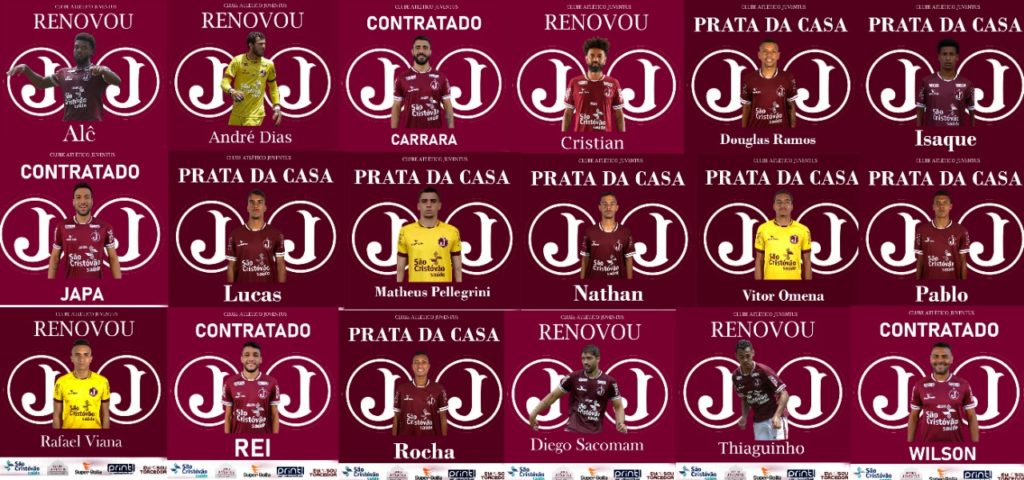 Departamento de Futebol divulga lista do Elenco Juventino para a conclusão da A2