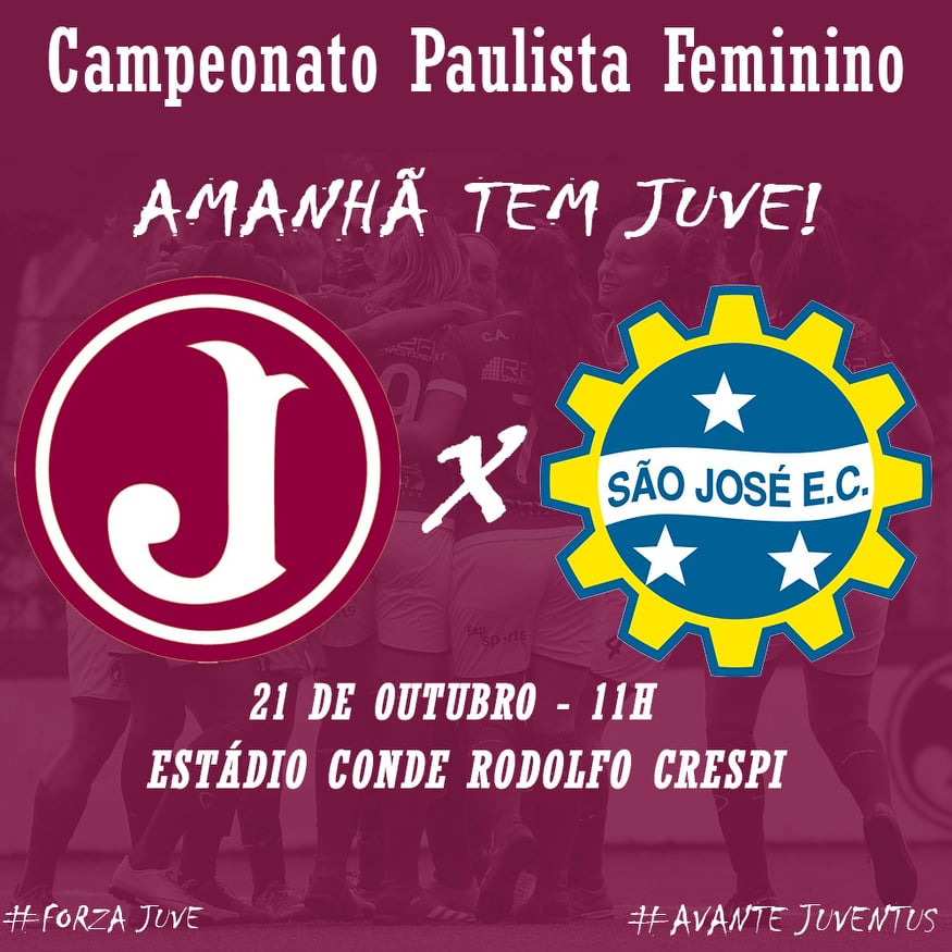 Juventus enfrenta São José E.C pela 2ª rodada do Paulista Feminino