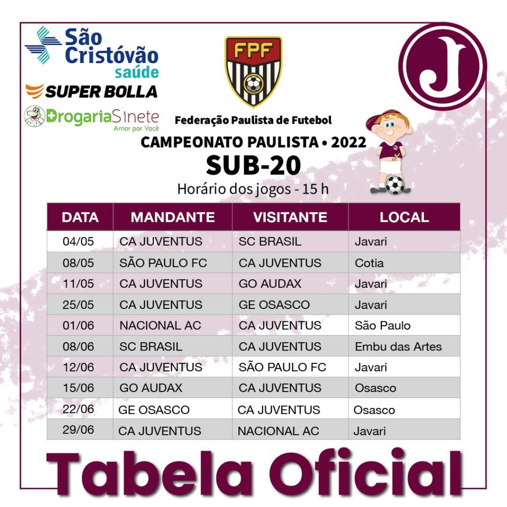 Moleque estreia no Campeonato Paulista Sub 20 diante do Sport Club Brasil