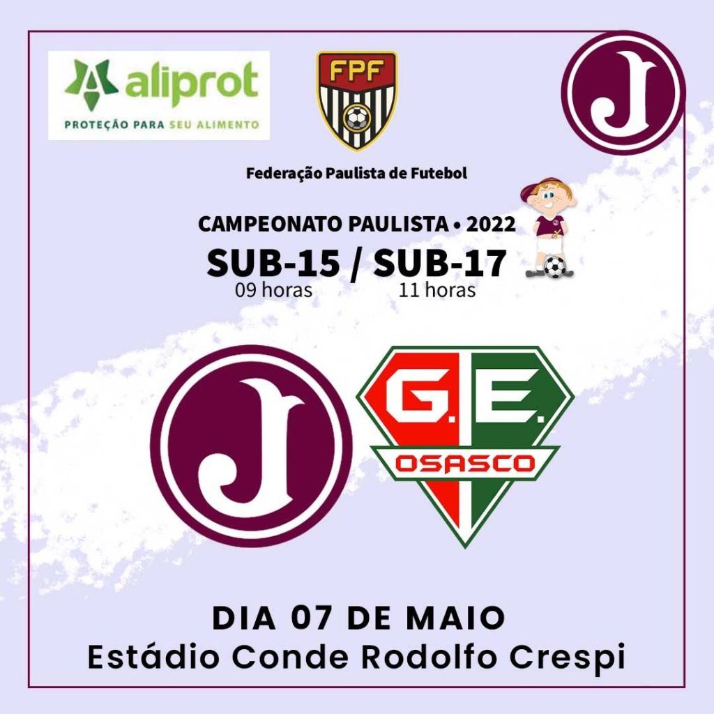 Juventus enfrenta G.E. Osasco nos Paulistas Sub 15 e Sub 17