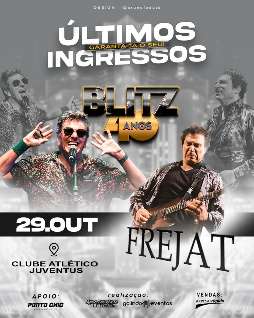 Vem aí o ROCK 80 – 5ª Edição com os shows da Blitz e do Frejat