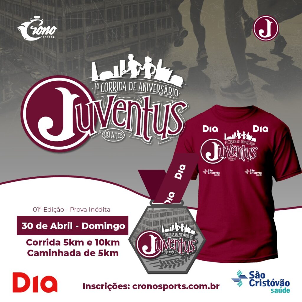 1ª Corrida de Aniversário do Juventus- Percurso 5k e 10 k