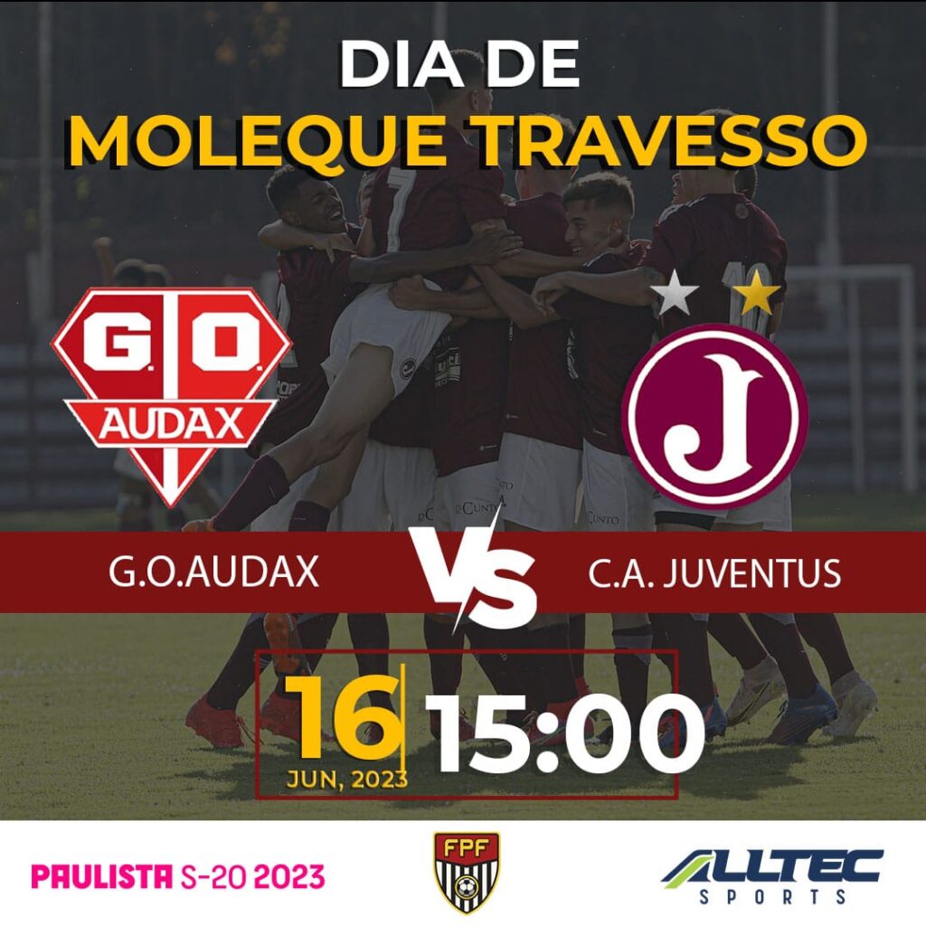 Juventus enfrenta Audax em jogo decisivo para Classificação à próxima Etapa do Paulista Sub 20