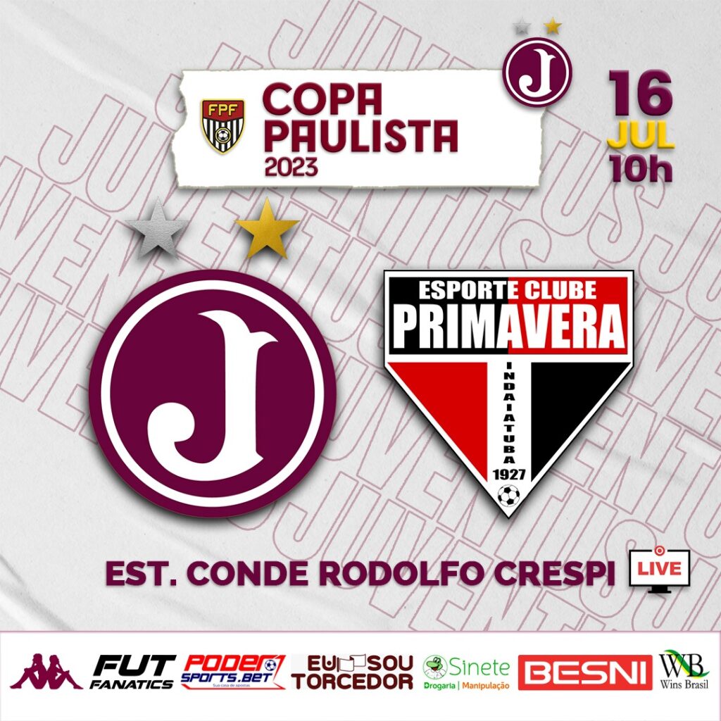 INGRESSOS – 3ª RODADA COPA PAULISTA 2023 – JUVENTUS X PRIMAVERA