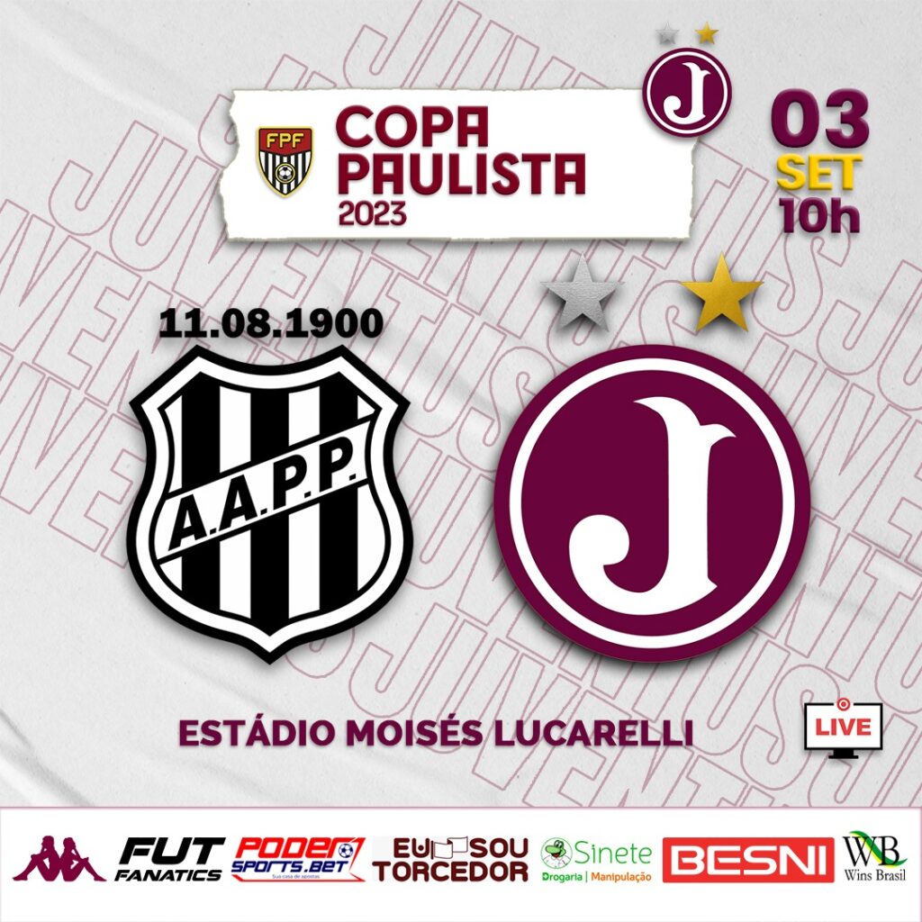 Juventus encara Ponte Preta pela última rodada da 1ª fase da Copa Paulista