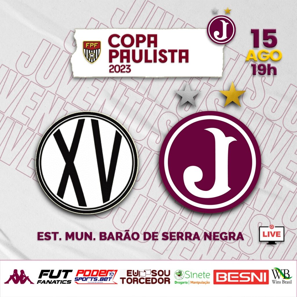 Juventus encara XV de Piracicaba pela 7ª rodada da Copa Paulista 2023