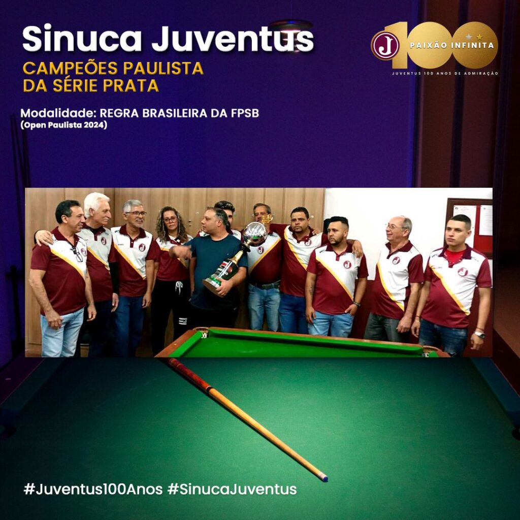 Juventus sagra-se campeão Paulista de Sinuca da Série Prata na modalidade Regra Brasileira