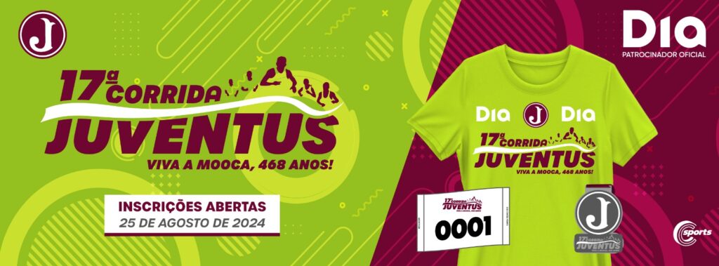 Com o Patrocínio Master do Supermercado Dia, Juventus e CSports promovem a 17ª Corrida Juventus Viva a Mooca