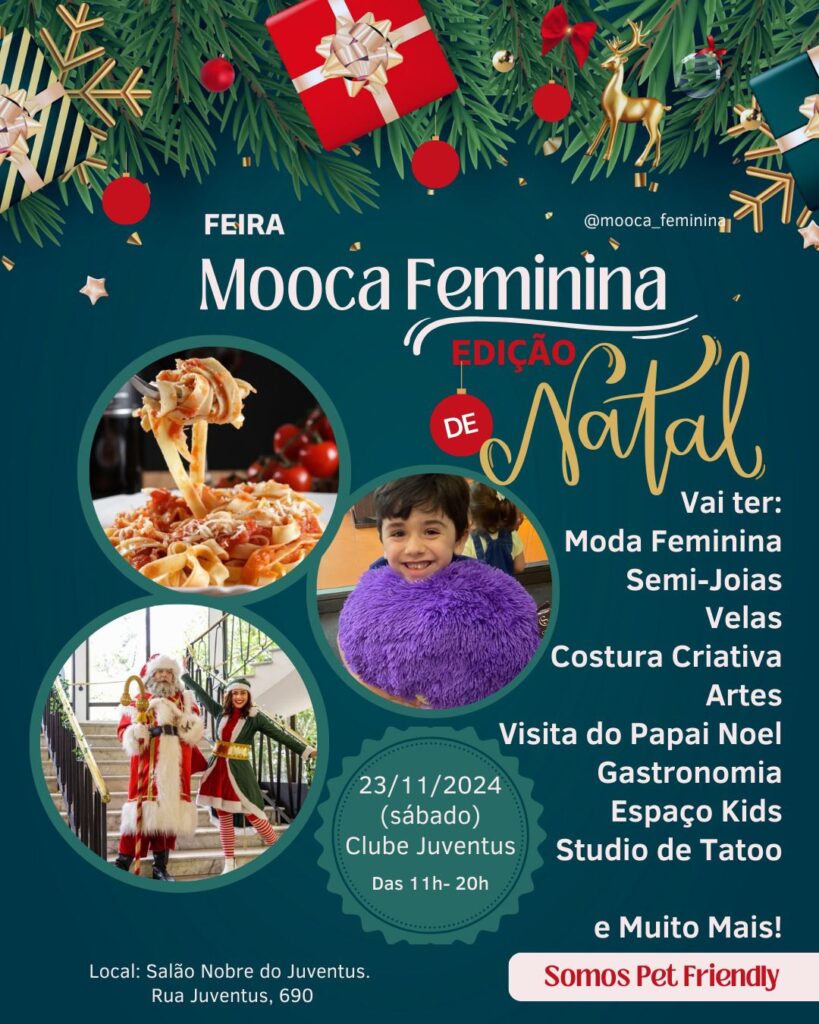 Feira Mooca Feminina- Edição de Natal- 23/11/2024