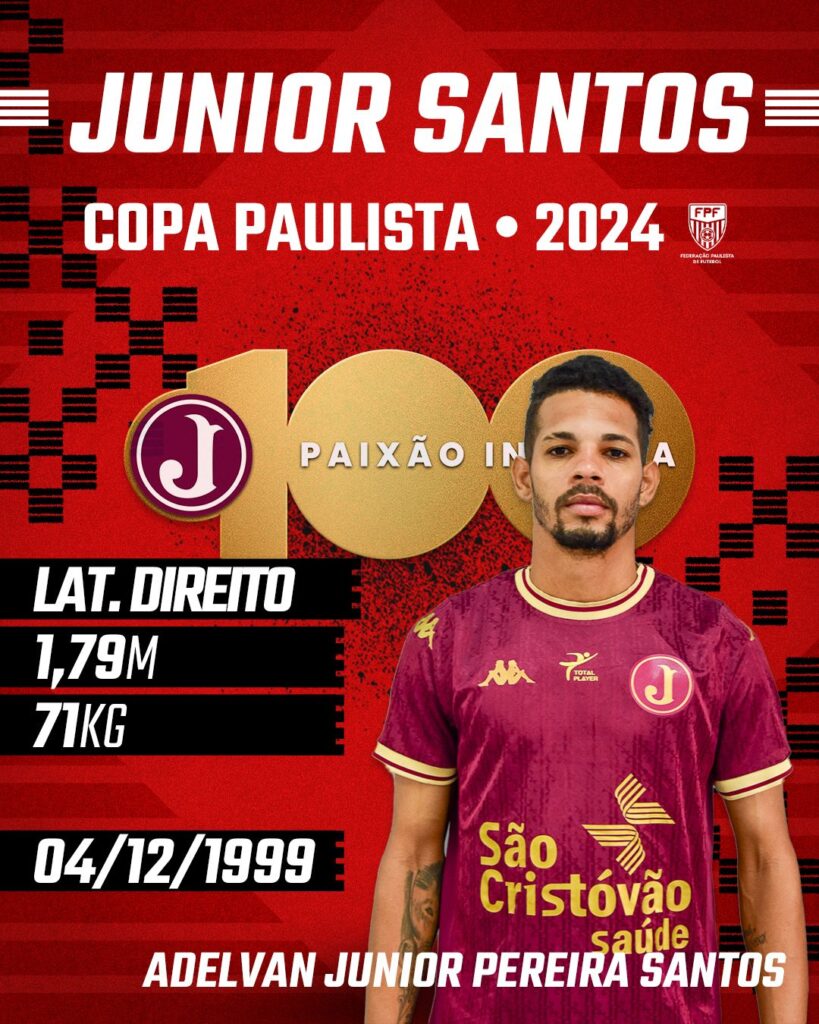 Copa Paulista 2024 – Lateral Direito Junior Santos