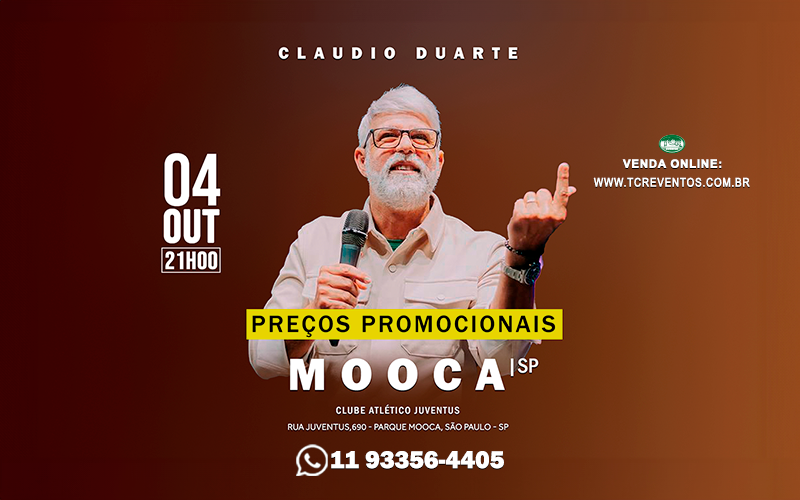 Pr. Cláudio Duarte se apresenta no Juventus