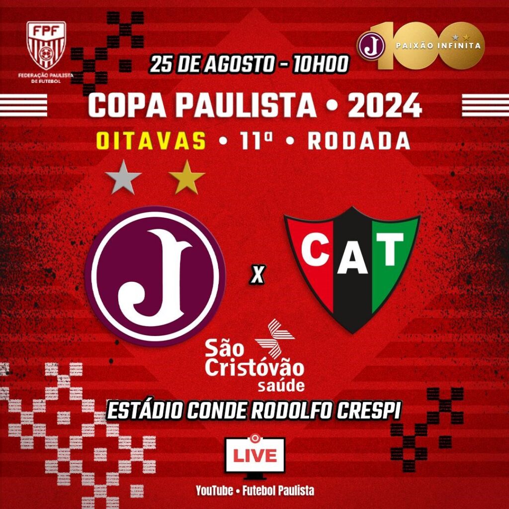Ingressos da Copa Paulista 2024- Oitavas de Final – Juventus x Taquaritinga