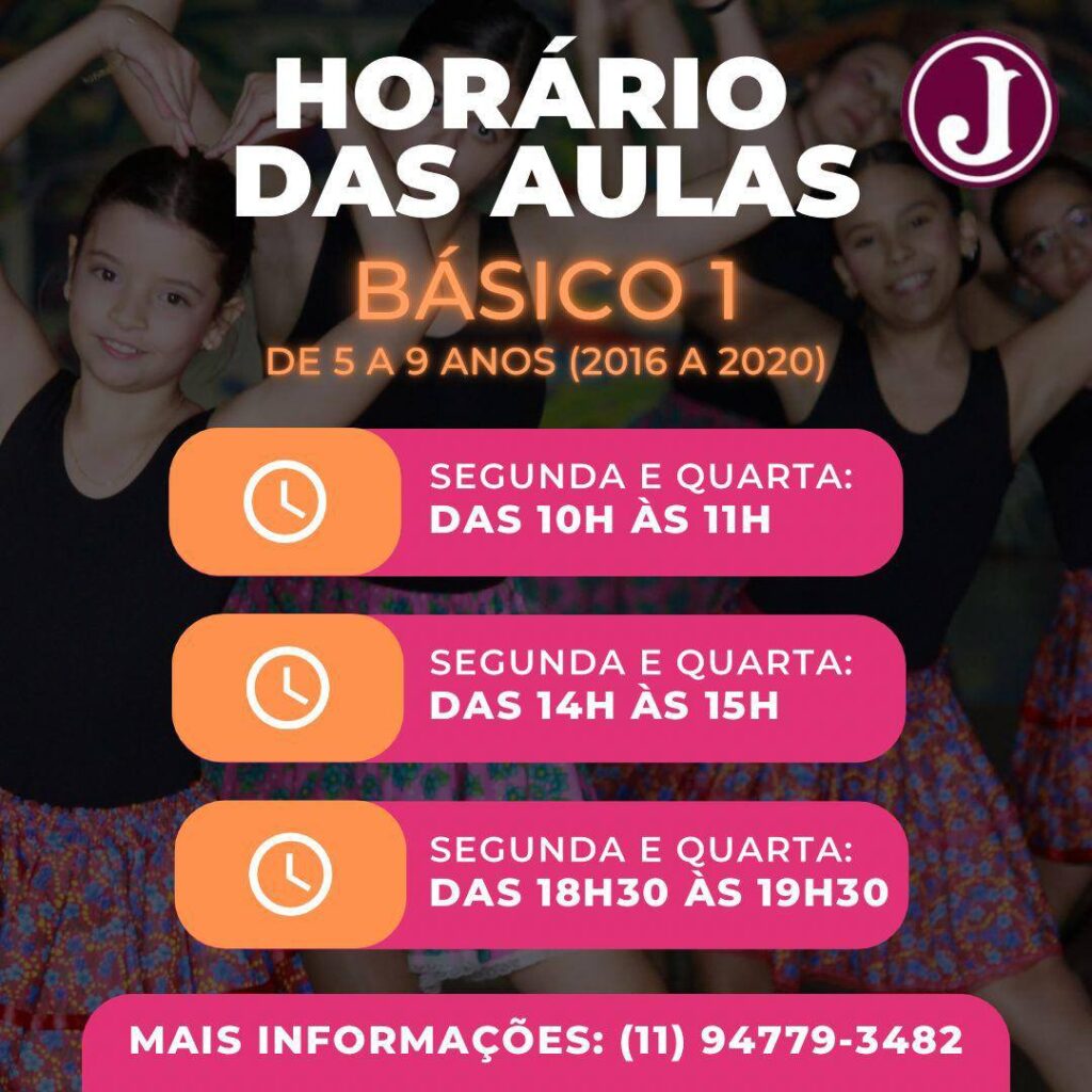 Grade Horária de Ginástica Rítmica 2025 – Básico 1 e 2