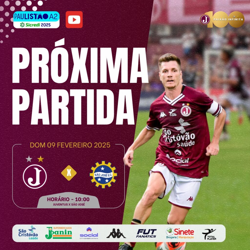Ingressos Paulista A2 2025- 8ª Rodada – Juventus X São José EC SAF