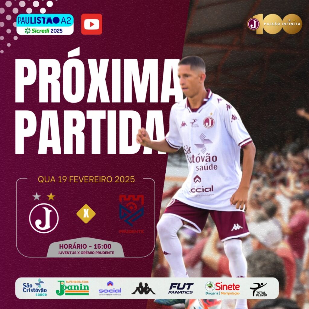 Paulista A2 2025- 11 ª Rodada – Juventus x Grêmio Prudente