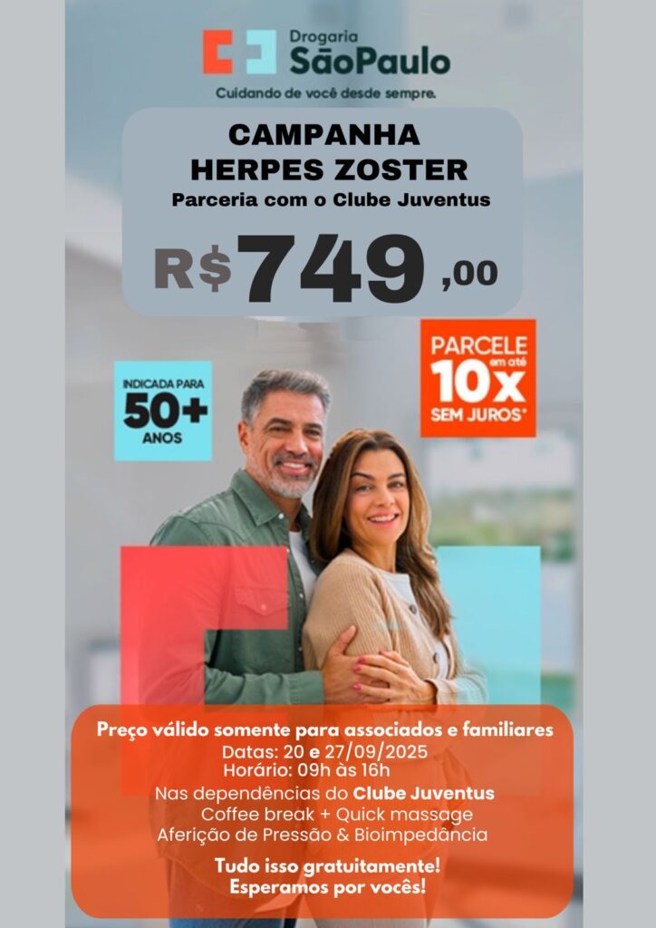 Drogaria São Paulo promove vacinação contra Herpes Zóster no Juventus