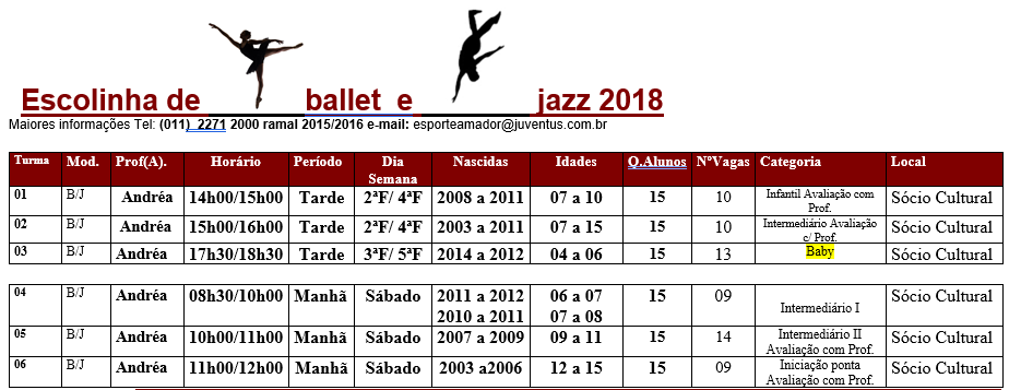 ballet e Jazz