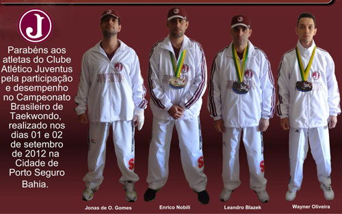Juventus conquista 01 ouro e 02 bronzes no Brasileiro de Taekwondo