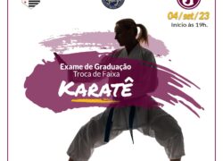 Departamento de Karatê realiza Exame da Graduação em Setembro