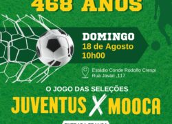 Juventus e Gazeta da Mooca promovem Jogo Comemorativo aos 468 Anos da Mooca